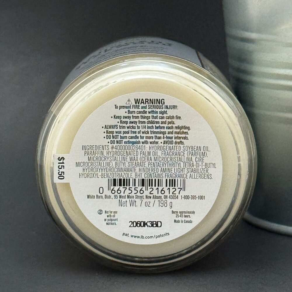 BBW Mahogany Teakwood White Barn Bath & Body Works Mason Jar Single Wick Candle - Picture 9 of 10